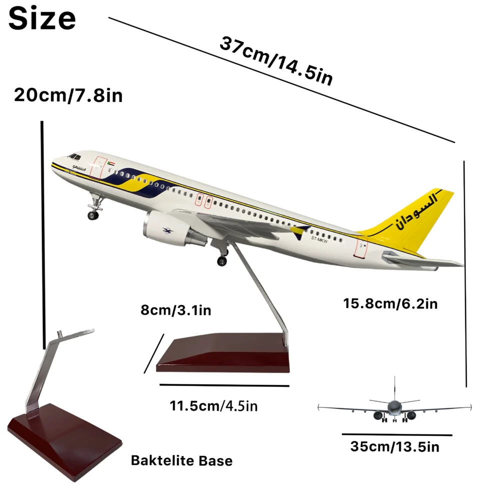 Sudan Airways A320 Scaled Aircraft Model - Landing Gear - Image 2