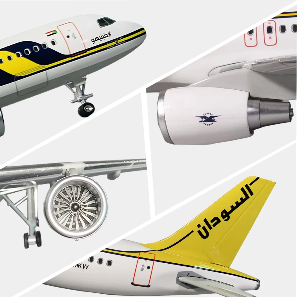 Sudan Airways A320 Scaled Aircraft Model - Landing Gear - Image 4