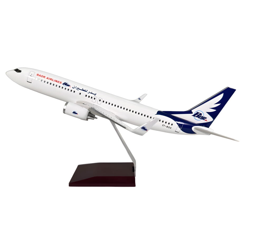 Badr Airlines B737-800 Scale Airplane Model – Without Landing Gear & LED