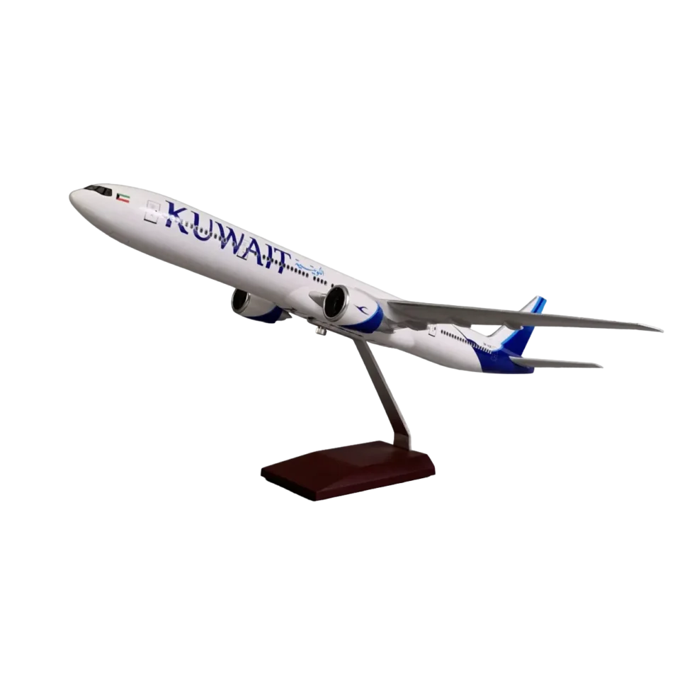 Kuwait Airways B777-300ER Airplane Scale Model – Without Landing Gear & LED